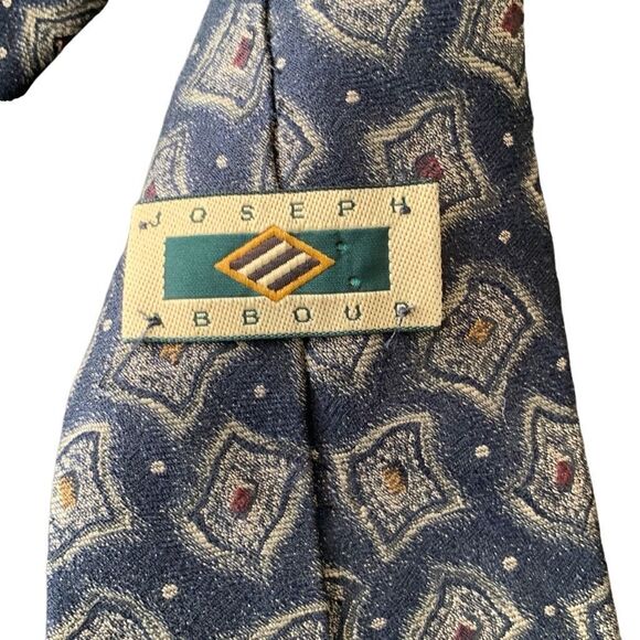Pre Owned Men’s Joseph Bbou Tie Neck Tie Necktie 100% Silk Made in USA - Picture 3 of 5